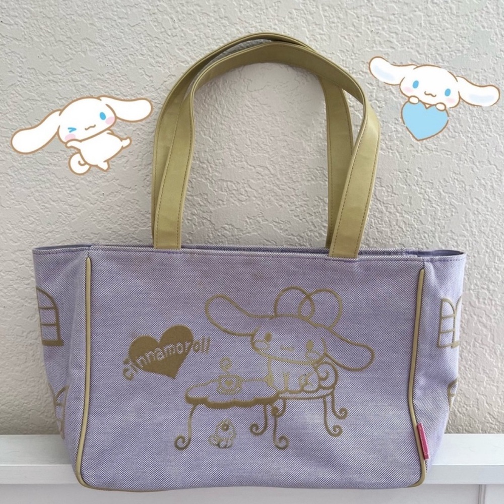 2000s Sanrio Cinnamoroll Vintage Purple Cotton Tote Bag